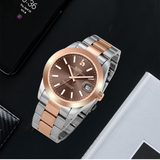 BUREI Luxury Automatic Watch 36mm, Fashion Waterproof Mechanical Watch, Adjustable Stainless Steel Two Tone Strap