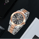 BUREI Luxury Automatic Watch 36mm, Fashion Waterproof Mechanical Watch, Adjustable Stainless Steel Two Tone Strap