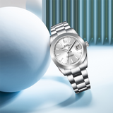 BUREI Luxury Automatic Watch 36mm, Fashion Waterproof Mechanical Watch, Adjustable Stainless Steel Two Tone Strap