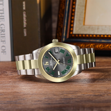 BUREI Luxury Automatic Watch 36mm, Fashion Waterproof Mechanical Watch, Adjustable Stainless Steel Two Tone Strap