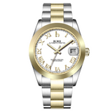BUREI Luxury Automatic Watch 36mm, Fashion Waterproof Mechanical Watch, Adjustable Stainless Steel Two Tone Strap