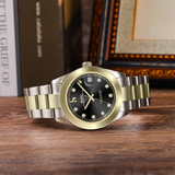 BUREI Luxury Automatic Watch 36mm, Fashion Waterproof Mechanical Watch, Adjustable Stainless Steel Two Tone Strap