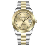 BUREI Luxury Automatic Watch 36mm, Fashion Waterproof Mechanical Watch, Adjustable Stainless Steel Two Tone Strap