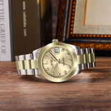 BUREI Luxury Automatic Watch 36mm, Fashion Waterproof Mechanical Watch, Adjustable Stainless Steel Two Tone Strap