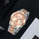 BUREI Luxury Automatic Watch 36mm, Fashion Waterproof Mechanical Watch, Adjustable Stainless Steel Two Tone Strap