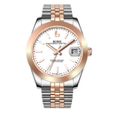 BUREI Luxury Automatic Watch 36mm, Fashion Waterproof Mechanical Watch, Adjustable Stainless Steel Two Tone Strap