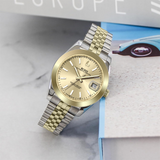 BUREI Luxury Automatic Watch 36mm, Fashion Waterproof Mechanical Watch, Adjustable Stainless Steel Two Tone Strap