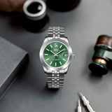 BUREI Luxury Automatic Watch 36mm, Fashion Waterproof Mechanical Watch, Adjustable Stainless Steel Two Tone Strap