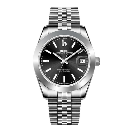 BUREI Luxury Automatic Watch 36mm, Fashion Waterproof Mechanical Watch, Adjustable Stainless Steel Two Tone Strap