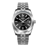 BUREI Luxury Automatic Watch 36mm, Fashion Waterproof Mechanical Watch, Adjustable Stainless Steel Two Tone Strap