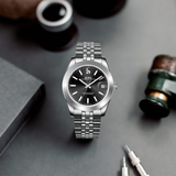 BUREI Luxury Automatic Watch 36mm, Fashion Waterproof Mechanical Watch, Adjustable Stainless Steel Two Tone Strap