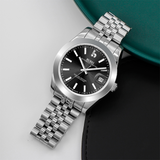 BUREI Luxury Automatic Watch 36mm, Fashion Waterproof Mechanical Watch, Adjustable Stainless Steel Two Tone Strap