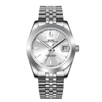 BUREI Luxury Automatic Watch 36mm, Fashion Waterproof Mechanical Watch, Adjustable Stainless Steel Two Tone Strap