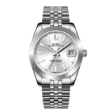 BUREI Luxury Automatic Watch 36mm, Fashion Waterproof Mechanical Watch, Adjustable Stainless Steel Two Tone Strap