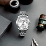 BUREI Luxury Automatic Watch 36mm, Fashion Waterproof Mechanical Watch, Adjustable Stainless Steel Two Tone Strap