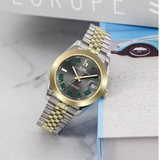 BUREI Luxury Automatic Watch 36mm, Fashion Waterproof Mechanical Watch, Adjustable Stainless Steel Two Tone Strap