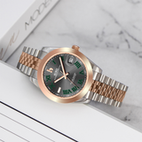 BUREI Luxury Automatic Watch 36mm, Fashion Waterproof Mechanical Watch, Adjustable Stainless Steel Two Tone Strap