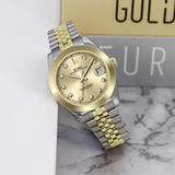 BUREI Luxury Automatic Watch 36mm, Fashion Waterproof Mechanical Watch, Adjustable Stainless Steel Two Tone Strap