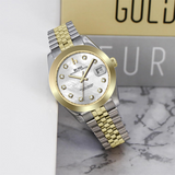 BUREI Luxury Automatic Watch 36mm, Fashion Waterproof Mechanical Watch, Adjustable Stainless Steel Two Tone Strap