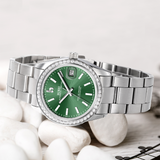 BUREI Luxury Automatic Watch 36mm, Fashion Waterproof Mechanical Watch, Adjustable Stainless Steel Two Tone Strap