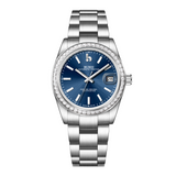 BUREI Luxury Automatic Watch 36mm, Fashion Waterproof Mechanical Watch, Adjustable Stainless Steel Two Tone Strap