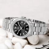 BUREI Luxury Automatic Watch 36mm, Fashion Waterproof Mechanical Watch, Adjustable Stainless Steel Two Tone Strap