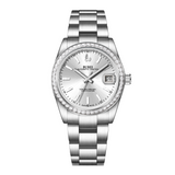 BUREI Luxury Automatic Watch 36mm, Fashion Waterproof Mechanical Watch, Adjustable Stainless Steel Two Tone Strap