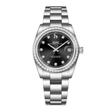 BUREI Luxury Automatic Watch 36mm, Fashion Waterproof Mechanical Watch, Adjustable Stainless Steel Two Tone Strap