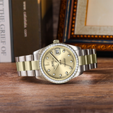 BUREI Luxury Automatic Watch 36mm, Fashion Waterproof Mechanical Watch, Adjustable Stainless Steel Two Tone Strap