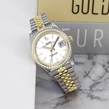 BUREI Luxury Automatic Watch 36mm, Fashion Waterproof Mechanical Watch, Adjustable Stainless Steel Two Tone Strap