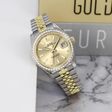 BUREI Luxury Automatic Watch 36mm, Fashion Waterproof Mechanical Watch, Adjustable Stainless Steel Two Tone Strap