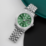 BUREI Luxury Automatic Watch 36mm, Fashion Waterproof Mechanical Watch, Adjustable Stainless Steel Two Tone Strap