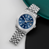 BUREI Luxury Automatic Watch 36mm, Fashion Waterproof Mechanical Watch, Adjustable Stainless Steel Two Tone Strap