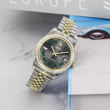 BUREI Luxury Automatic Watch 36mm, Fashion Waterproof Mechanical Watch, Adjustable Stainless Steel Two Tone Strap