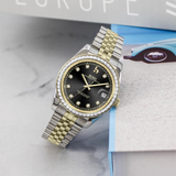 BUREI Luxury Automatic Watch 36mm, Fashion Waterproof Mechanical Watch, Adjustable Stainless Steel Two Tone Strap