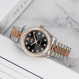 BUREI Luxury Automatic Watch 36mm, Fashion Waterproof Mechanical Watch, Adjustable Stainless Steel Two Tone Strap