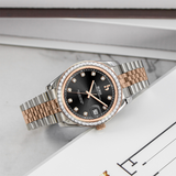 BUREI Luxury Automatic Watch 36mm, Fashion Waterproof Mechanical Watch, Adjustable Stainless Steel Two Tone Strap