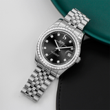 BUREI Luxury Automatic Watch 36mm, Fashion Waterproof Mechanical Watch, Adjustable Stainless Steel Two Tone Strap