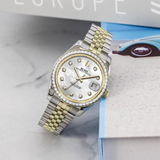 BUREI Luxury Automatic Watch 36mm, Fashion Waterproof Mechanical Watch, Adjustable Stainless Steel Two Tone Strap