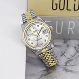 BUREI Luxury Automatic Watch 36mm, Fashion Waterproof Mechanical Watch, Adjustable Stainless Steel Two Tone Strap