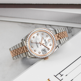 BUREI Luxury Automatic Watch 36mm, Fashion Waterproof Mechanical Watch, Adjustable Stainless Steel Two Tone Strap