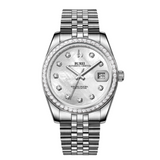 BUREI Luxury Automatic Watch 36mm, Fashion Waterproof Mechanical Watch, Adjustable Stainless Steel Two Tone Strap