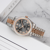 BUREI Luxury Automatic Watch 36mm, Fashion Waterproof Mechanical Watch, Adjustable Stainless Steel Two Tone Strap