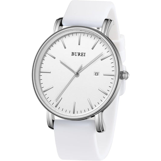 BUREI Men Watches Fashion Minimalist Analog Calendar Quartz Waterproof Watches for Men Women Student.
