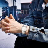 BUREI Men Watches Fashion Minimalist Analog Calendar Quartz Waterproof Watches for Men Women Student.
