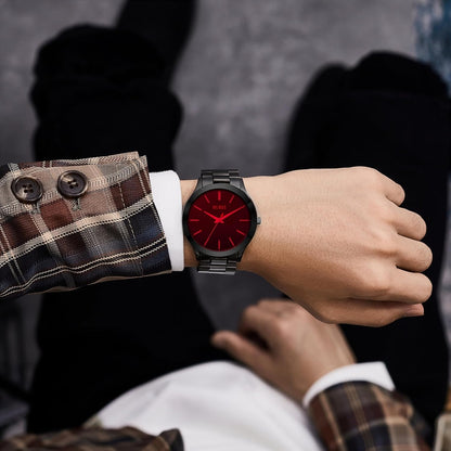 BUREI men's stainless steel fashion business watch japanese movement quartz watch men's 41mm luxury round watch