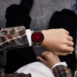 BRUEI men's stainless steel fashion business watch japanese movement quartz watch men's 41mm luxury round watch