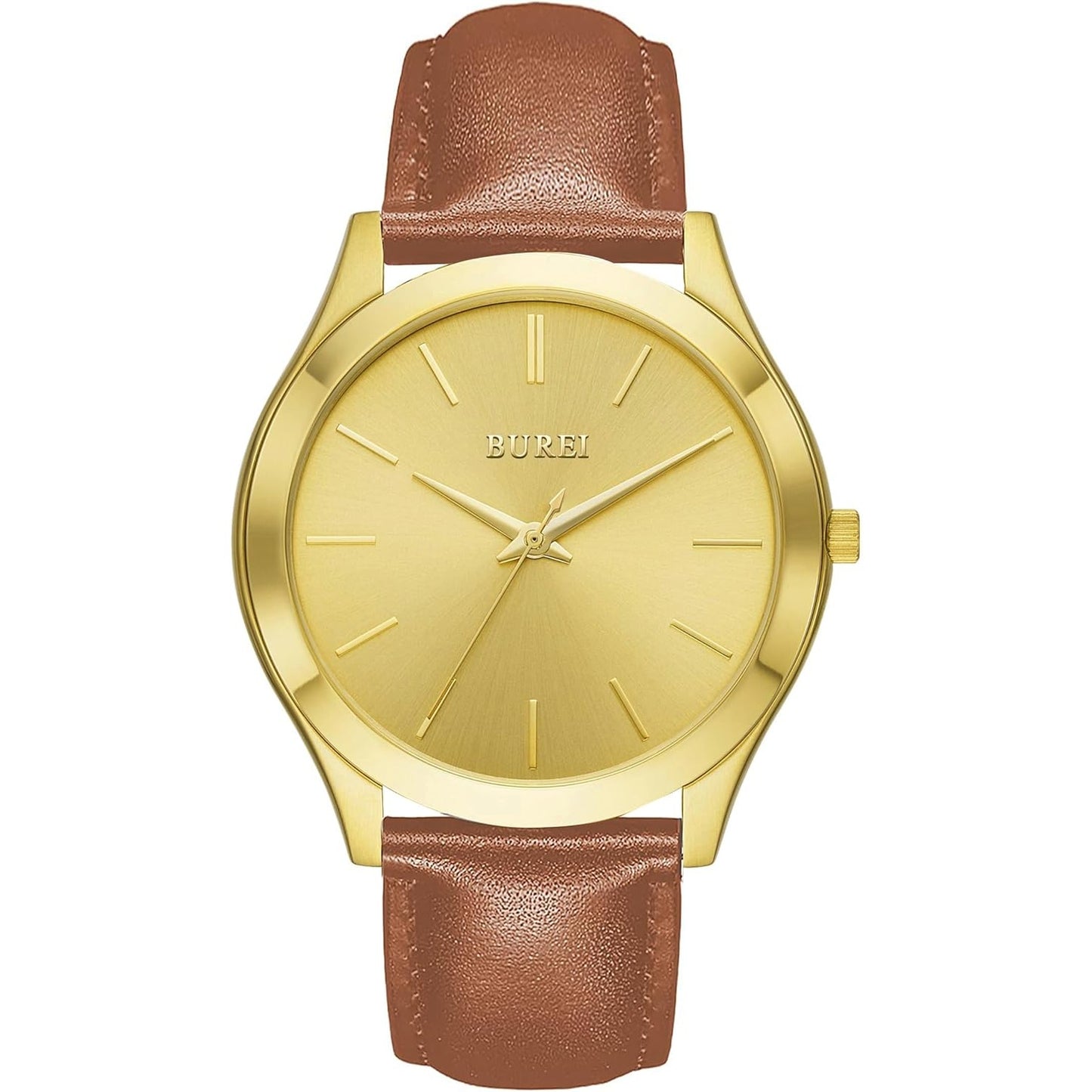 BUREI Men Watches Fashion Business Analog Stainless Steel Quartz Waterproof Watches for Men,Gifts for Men