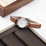 BUREI Women Watches Simple Leather Strap Watch Luxury Quartz Watches Small Thin Ladies Watch Bracelet Band Wristwatch Relogio Feminino (Brown and Black)