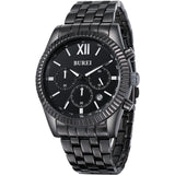 BUREI Men Fashion Dress Watches Analog Stainless Steel Waterproof Wrist Watches for Men